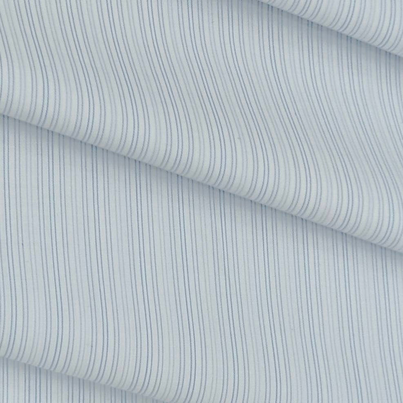 Shirt Fabric Raymond 100% Cotton Pin Lining Colour Blue N White