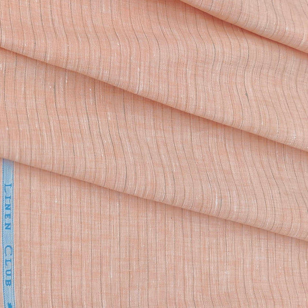 Shirt Fabric Linen Club 80 LEA Pure Linen Lining Colour Salmon Pink