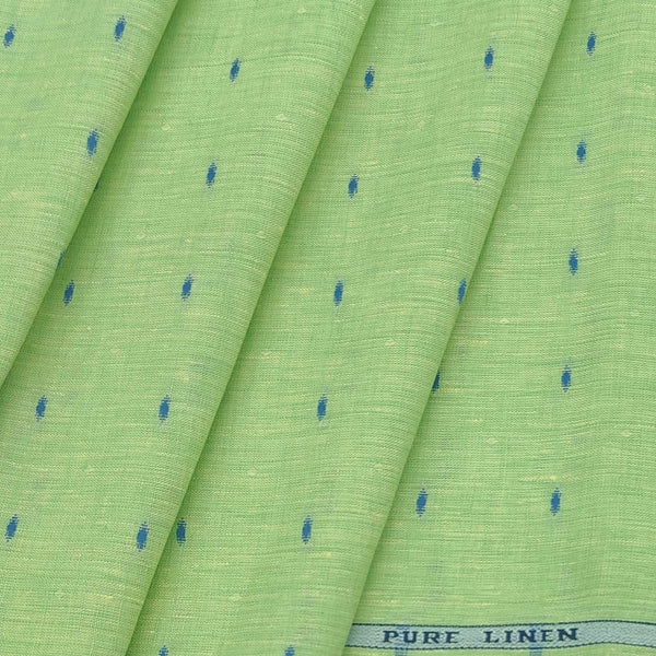 Shirt Fabric Raymond Pure Linen Dobby Colour Mantis Green