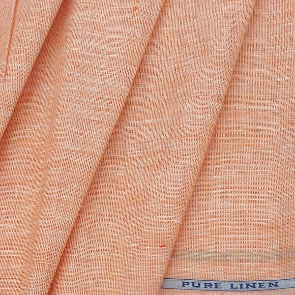 Shirt Fabric Raymond Pure Linen Plain Colour Bubblegum Pink