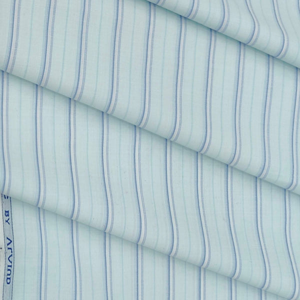 Shirt Fabric Arvind Cotton Blended Formal Lining Colour Powder Blue