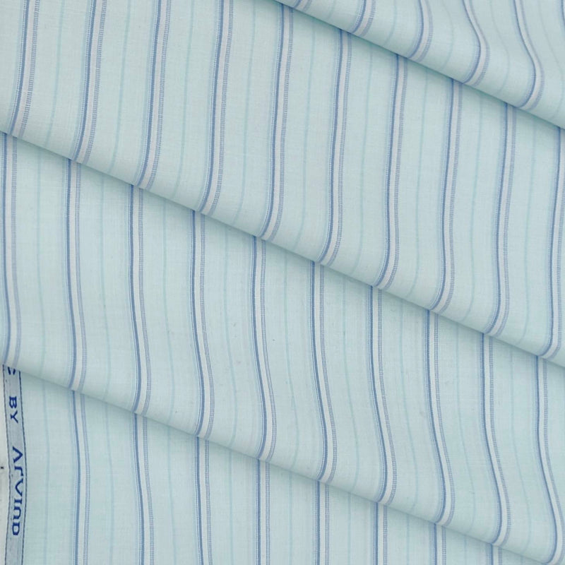 Shirt Fabric Arvind Cotton Blended Formal Lining Colour Powder Blue