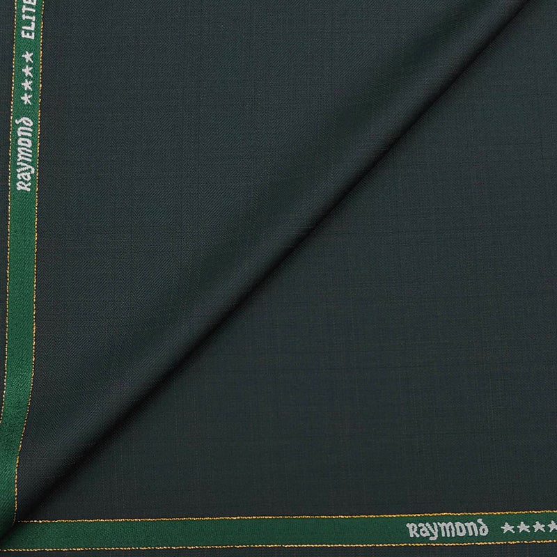 Trouser Fabric Raymond Wool Blended Check Colour Phthalo Green