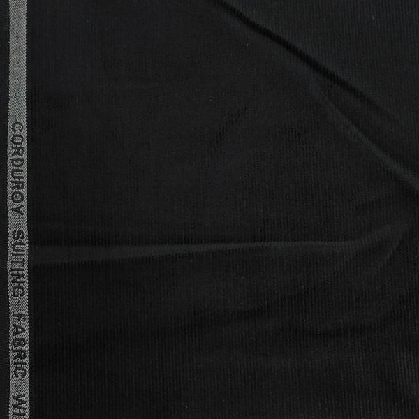 Corduroy Donear Pure Cotton stretchable Trouser Fabric Colour Black