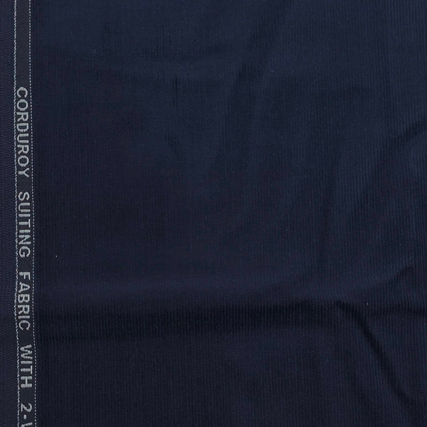 Corduroy Donear Pure Cotton stretchable Trouser Fabric Colour Denim Blue