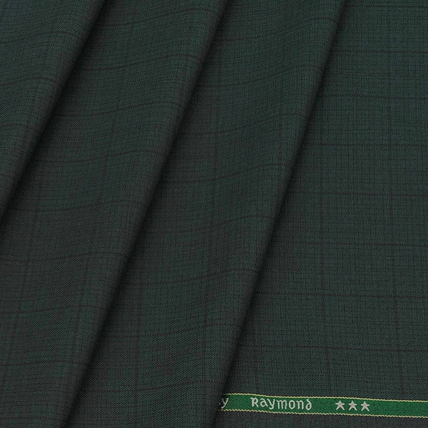 Trouser Fabric Raymond PV Check Colour Greenish Grey