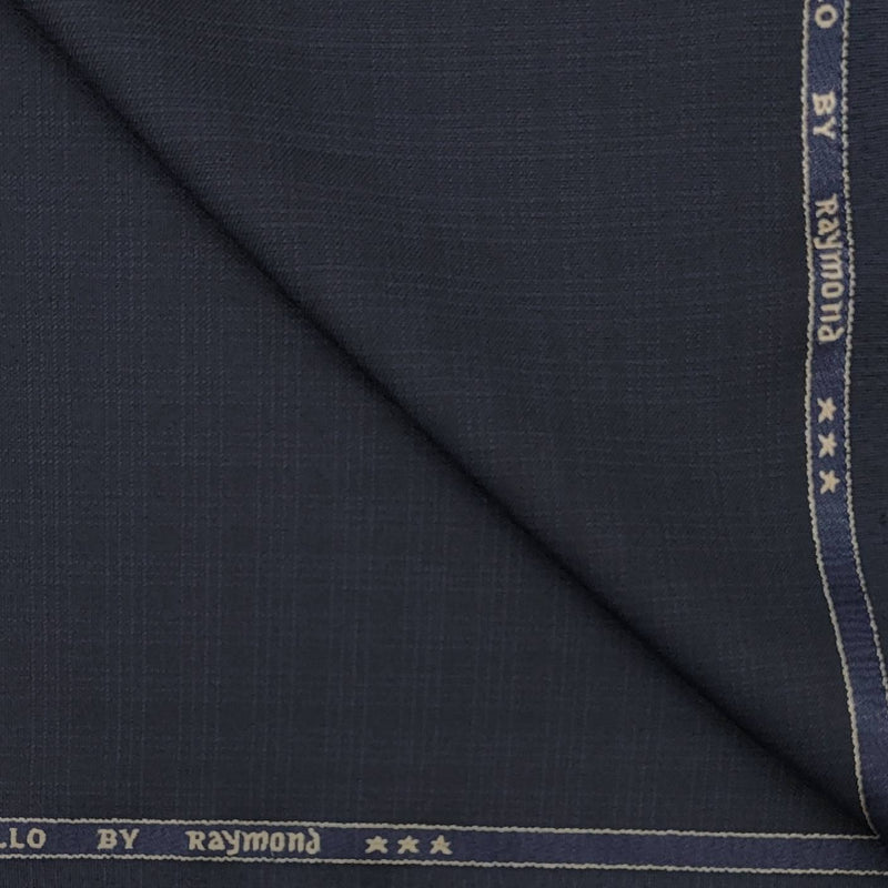 Trouser Fabric Raymond PV Check Colour Denim Blue