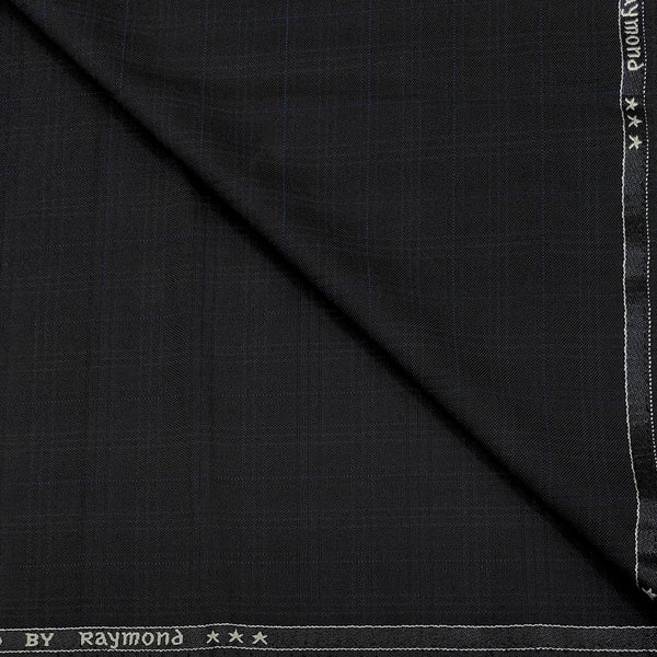 Trouser Fabric Raymond PV Check Colour Jet Grey N Blue