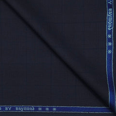 Trouser Fabric Raymond PV Check Colour Ultra Dark Blue