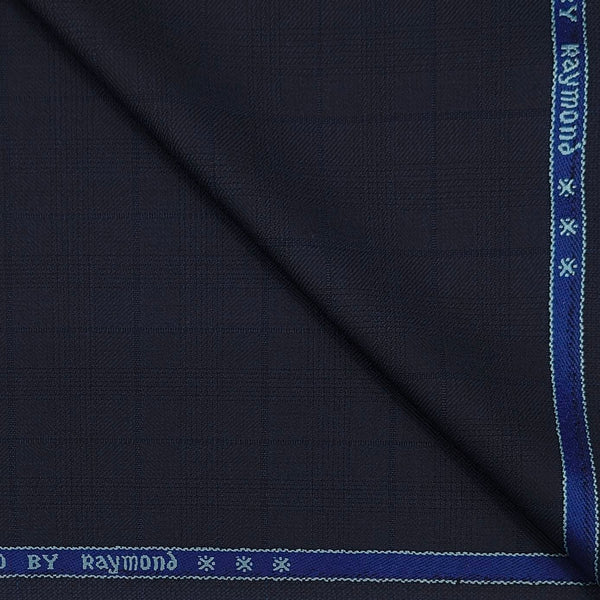 Trouser Fabric Raymond PV Check Colour Ultra Dark Blue