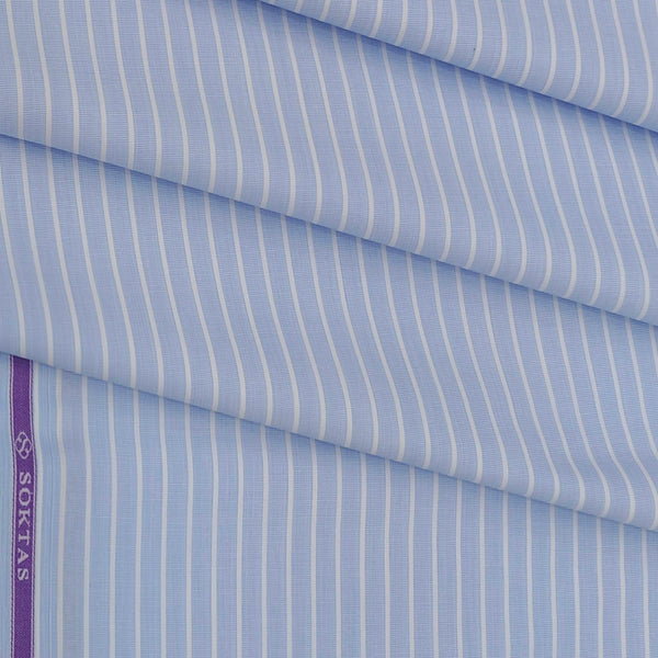 Shirt Fabric Soktas 100% Cotton Lining Colour Light Blue