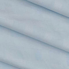 Shirt Fabric Soktas 100% Cotton Jacquard Check  Colour White N Sky Blue