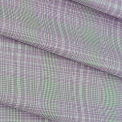 Shirt Fabric Soktas 100% Cotton Mix Check Colour Light Purple N Light Green