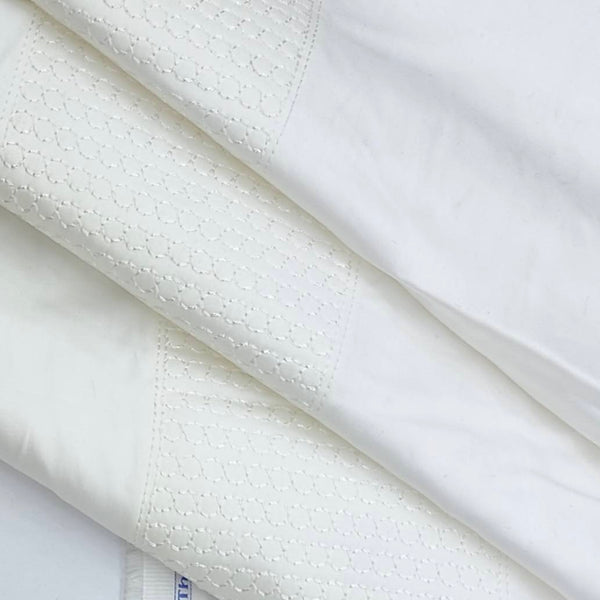 Tuxido Shirt Fabric ManTire 60s Giza Cotton satin Plain White
