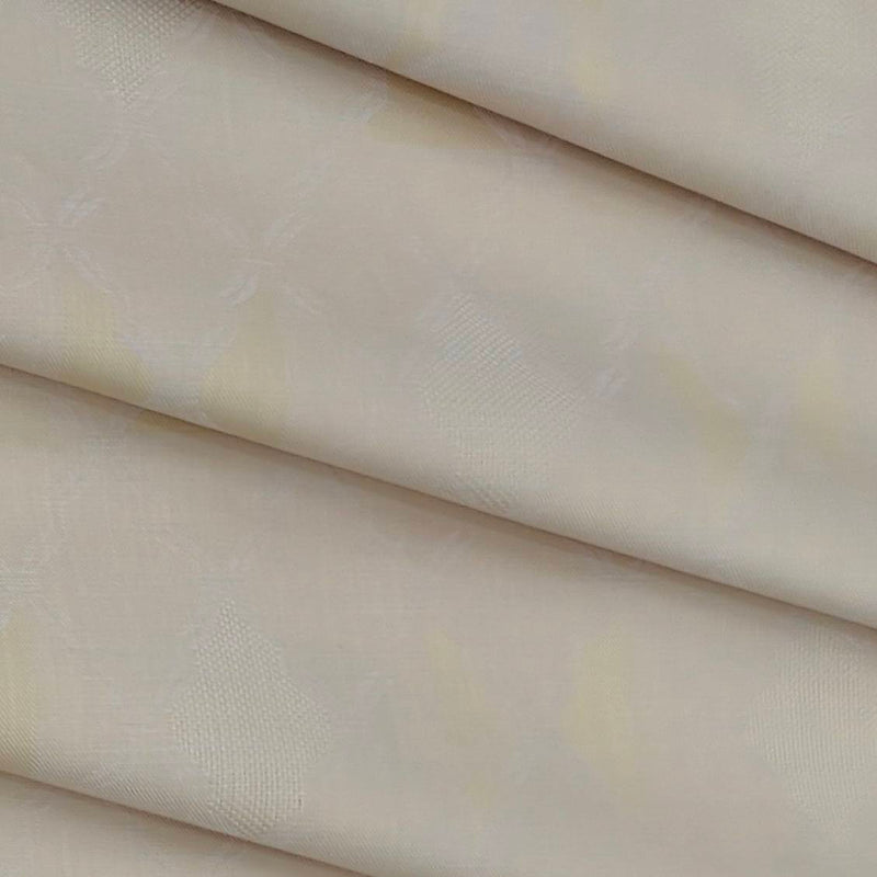 Shirt Fabric Soktas 100% Cotton Jacquard Colour Yellow N Cream