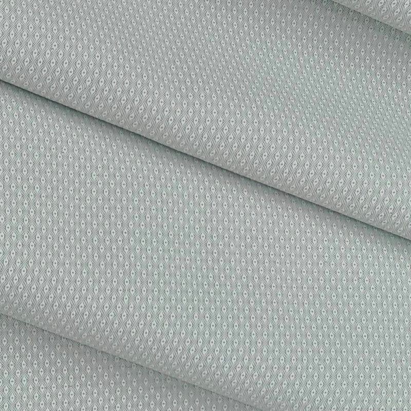 Shirt Fabric ManTire Poly Cotton Wrinkle Free Dobby Colour Greenish White