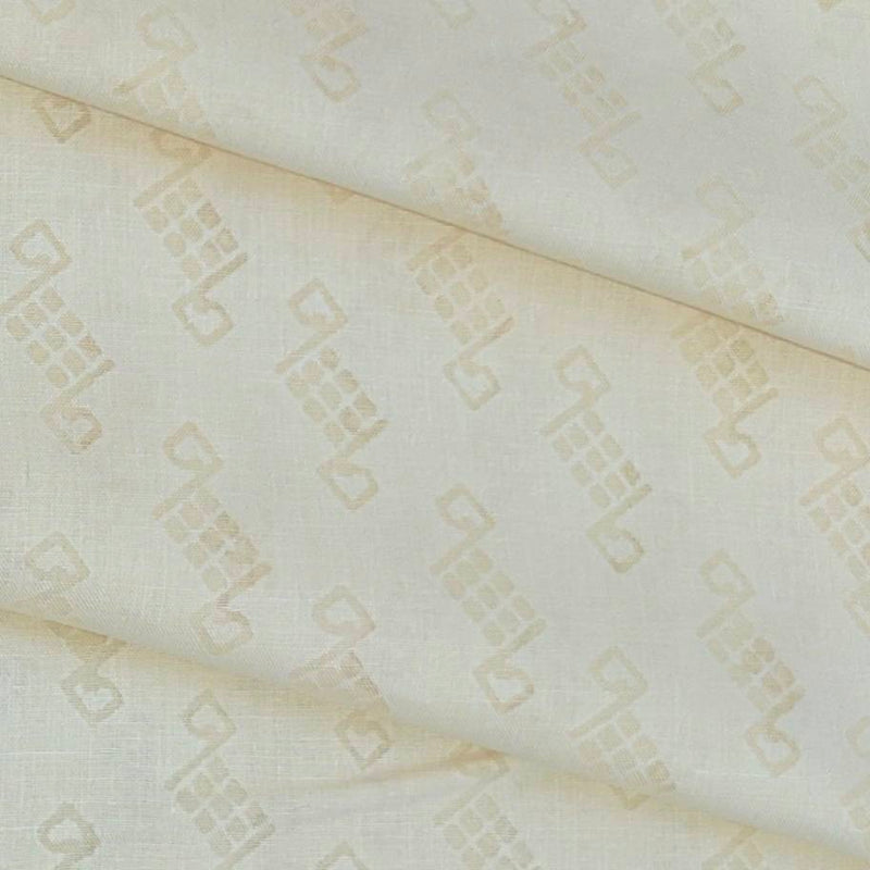 Shirt Fabric Raymond Mix Cotton Jacquard Colour Beige