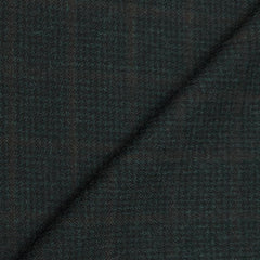 Tweed Blazer Fabric OCM  Wool Blended Broad Check Colour Dark Green