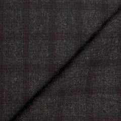 Tweed Blazer Fabric OCM  Wool Blended Broad Check Colour American Bronze Brown