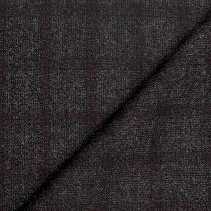 Tweed Blazer Fabric OCM  Wool Blended Broad Check Colour American Bronze Brown