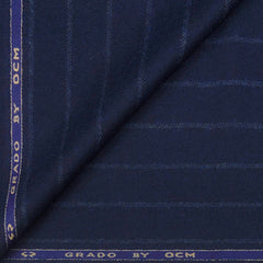 Tweed Blazer Fabric OCM 100% Wool Broad Lining Colour Navy