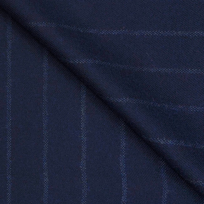 Tweed Blazer Fabric OCM 100% Wool Broad Lining Colour Navy