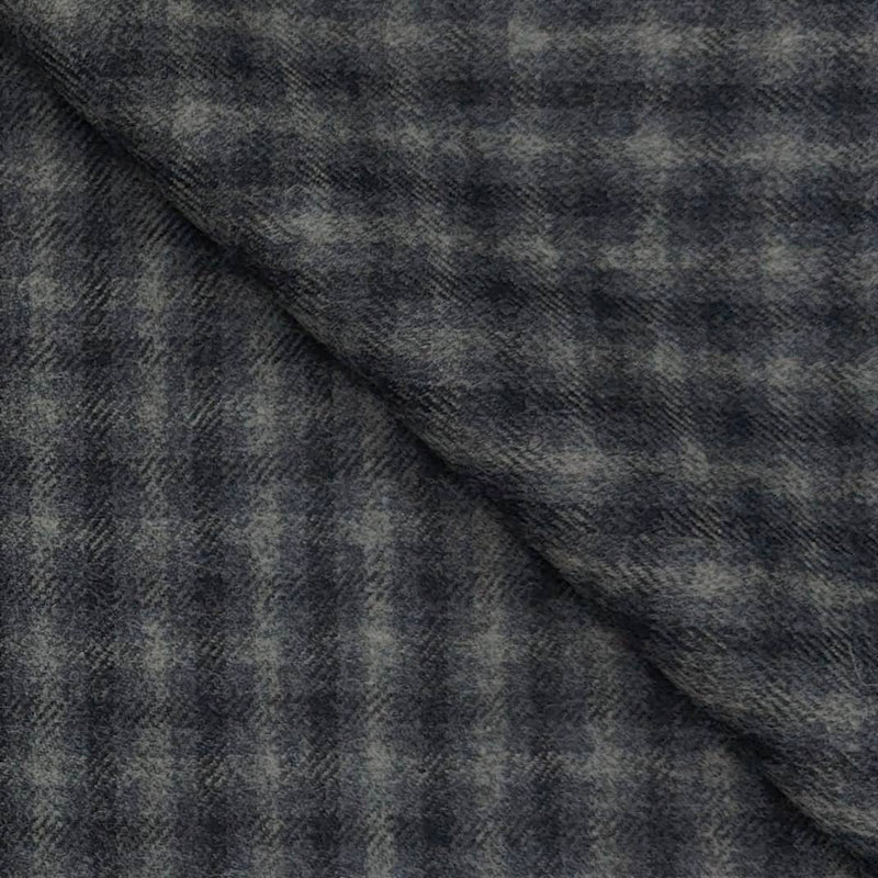 Tweed Blazer Fabric OCM 100% Wool Check Colour Shark Grey