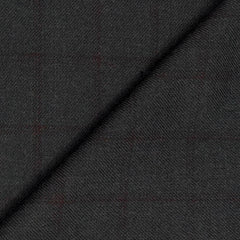 Tweed Blazer Fabric OCM Wool Blended Check Colour Greyish Brown