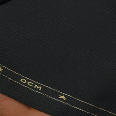 Tweed Blazer Fabric OCM Wool Blended Lining Colour Black