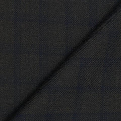 Tweed Blazer Fabric OCM Wool Blended Check Colour Brownish Grey N Blue
