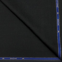 Tweed Blazer Fabric OCM Wool Blended Lining Colour Mehandi Black