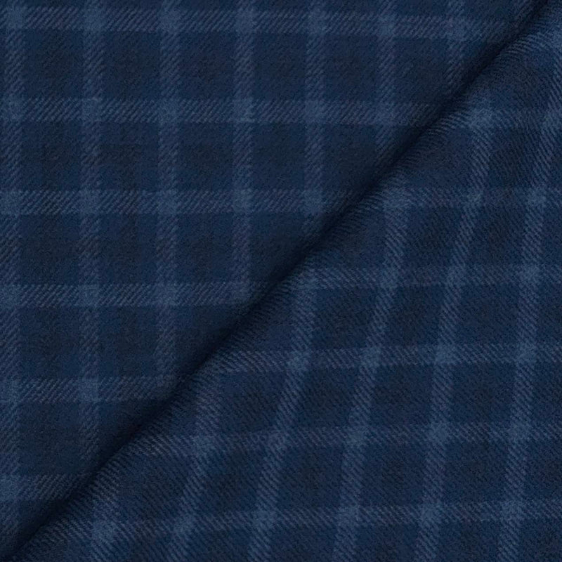 Tweed Blazer Fabric OCM Wool Blended Check Colour Light Blue N Silver
