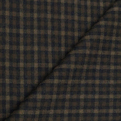 Tweed Blazer Fabric OCM Wool Blended Check Colour Cedar Brown