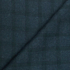 Tweed Blazer Fabric OCM Wool Blended Check Colour Light Green N Light Blue