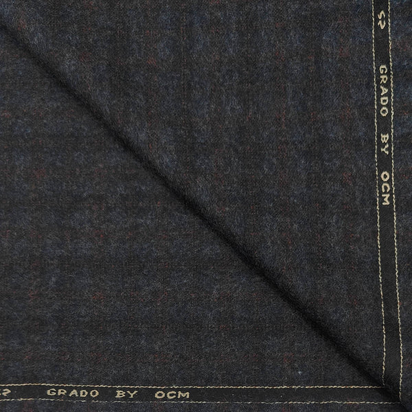 Tweed Blazer Fabric OCM 100% Wool Check Colour Grey N Brown