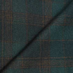 Tweed Blazer Fabric OCM Super Fine count 100% Wool Check Colour Dark Green