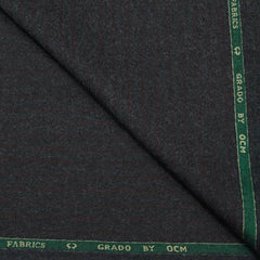 Tweed Blazer Fabric OCM 100s count 100% Wool Lining Colour Dark Grey N Light Maroon