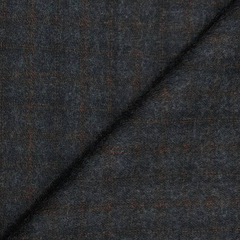 Tweed Blazer Fabric OCM Super Fine count 100% Wool Check Colour Grey N Brown