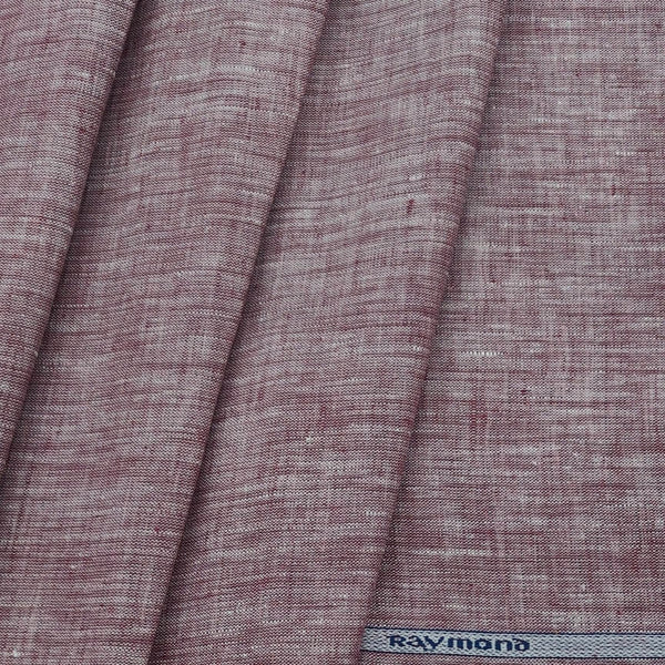 Shirt Fabric Raymond Pure Linen Plain Colour Turkish Rose