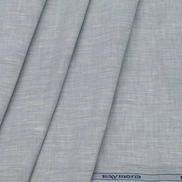 Shirt Fabric Raymond Pure Linen Plain Colour Cloud Grey