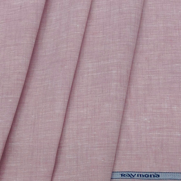 Shirt Fabric Raymond Pure Linen Plain Colour Blush Pink