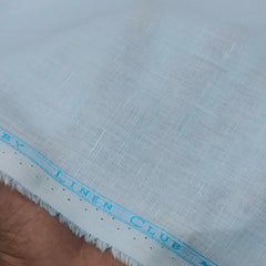 Linen Club Linen Blended Plain Shirt Fabric Colour Columbia Blue