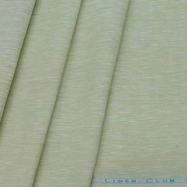 Shirt Fabric Linen Club 60 LEA Pure Linen Solids Colour Light Green