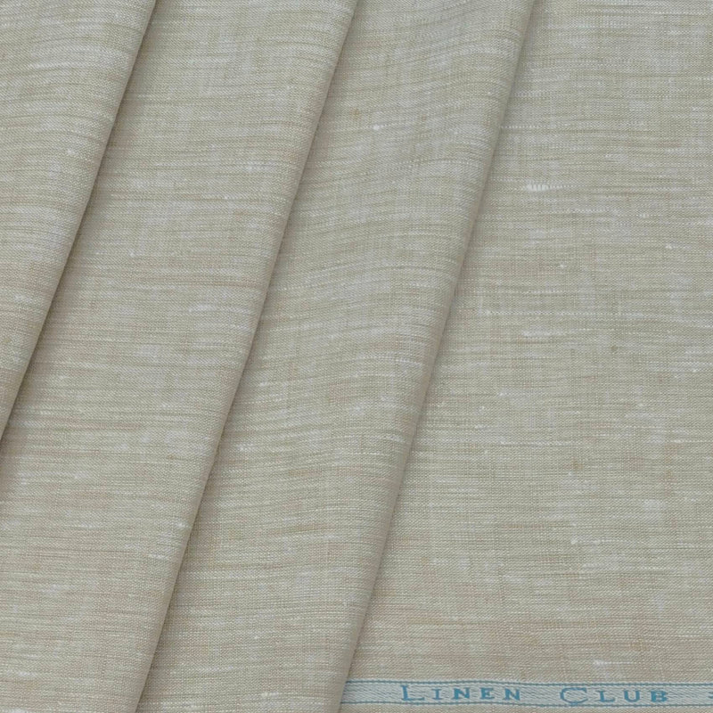 Shirt Fabric Linen Club 60 LEA Pure Linen Solids Colour Light Brown