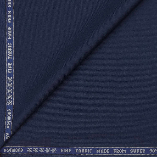 Suit Fabric Raymond Super 90s Wool Blended Plain Color Sapphire Blue