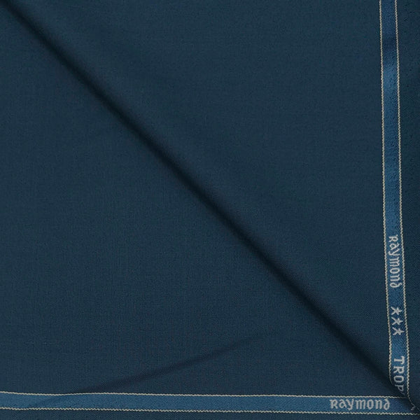Suit Fabric Raymond Poly Viscose Plain Color Agean Blue