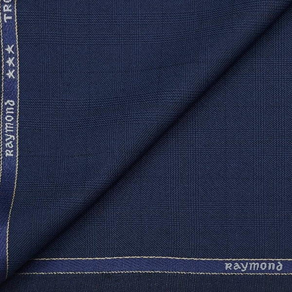 Suit Fabric Raymond Poly Viscose Check Color Crayola Blue