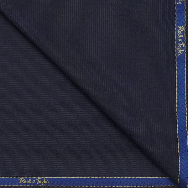 Suit Fabric Reid & Taylor 100s Wool Blended Pin Lining Color Wine Blue