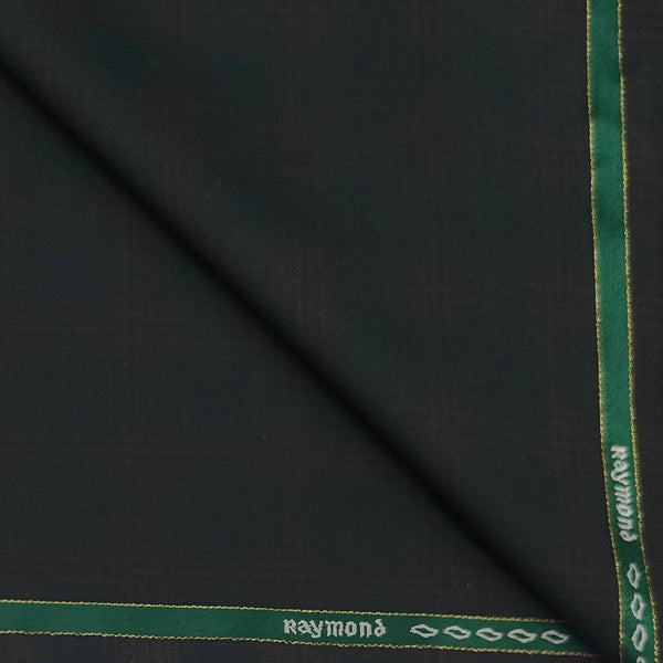 Suit Fabric Raymond Super 70s 25% Wool Blended Check Color Hunter Green
