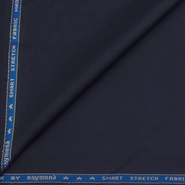 Suit Fabric Raymond Super 35% Wool Blended Stretchable Plain Color Dark Blue